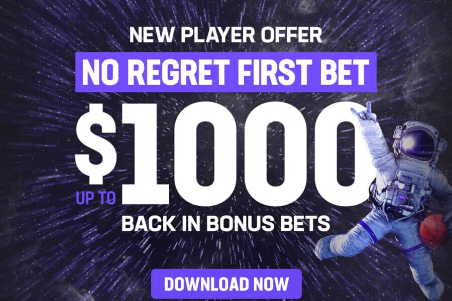 New player offer. No regrets first bet $1000 back in bonus bets.