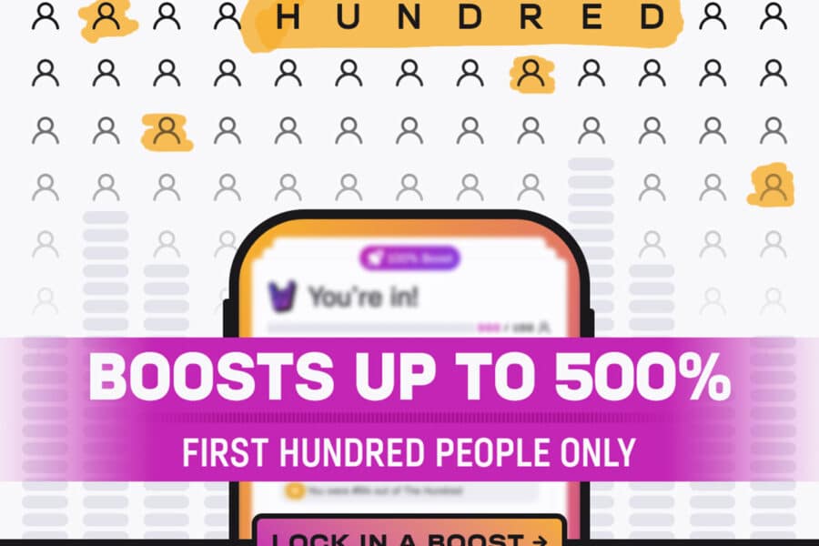 Screenshot of The Hundred: a new promotion offered at Hard Rock Bet