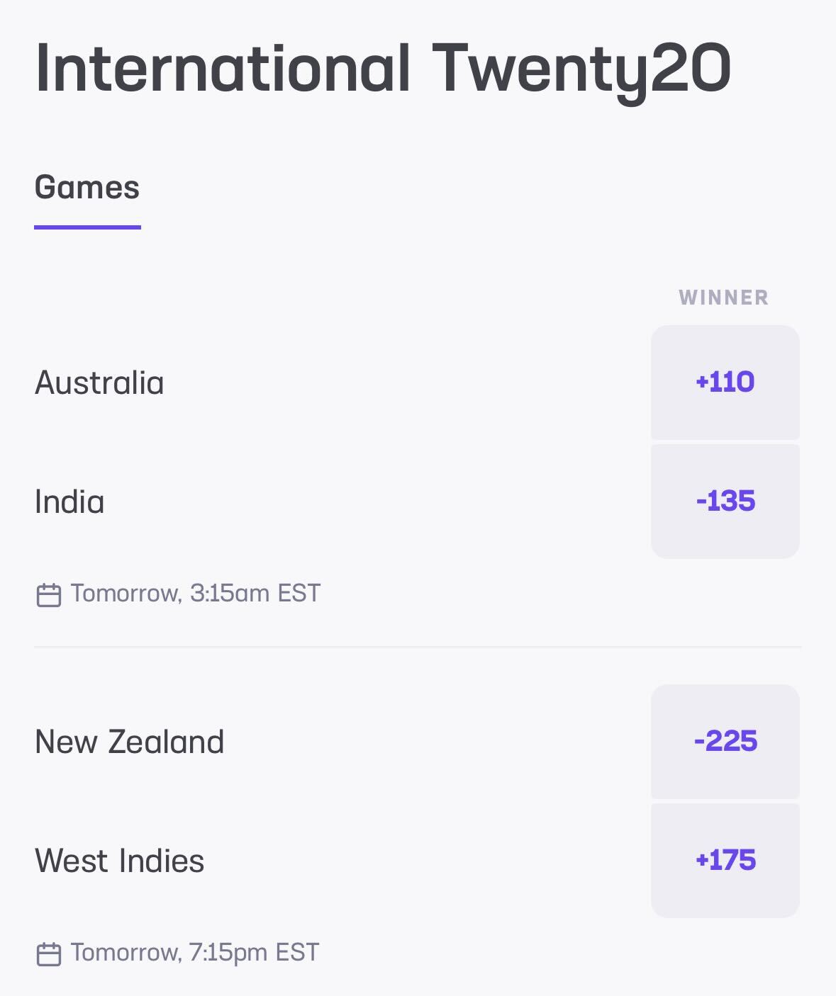 Cricket betting at Hard Rock Bet